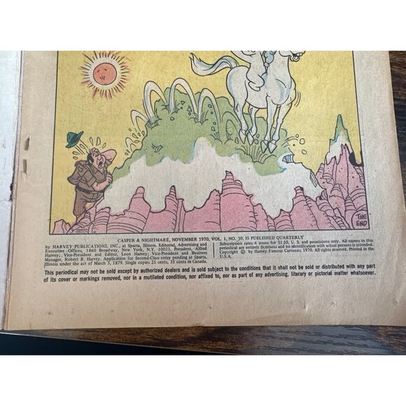 Harvey Comics Casper Nightmare Galloping Ghost #30 November 1970 Bagged Boarded - Picture 6 of 7